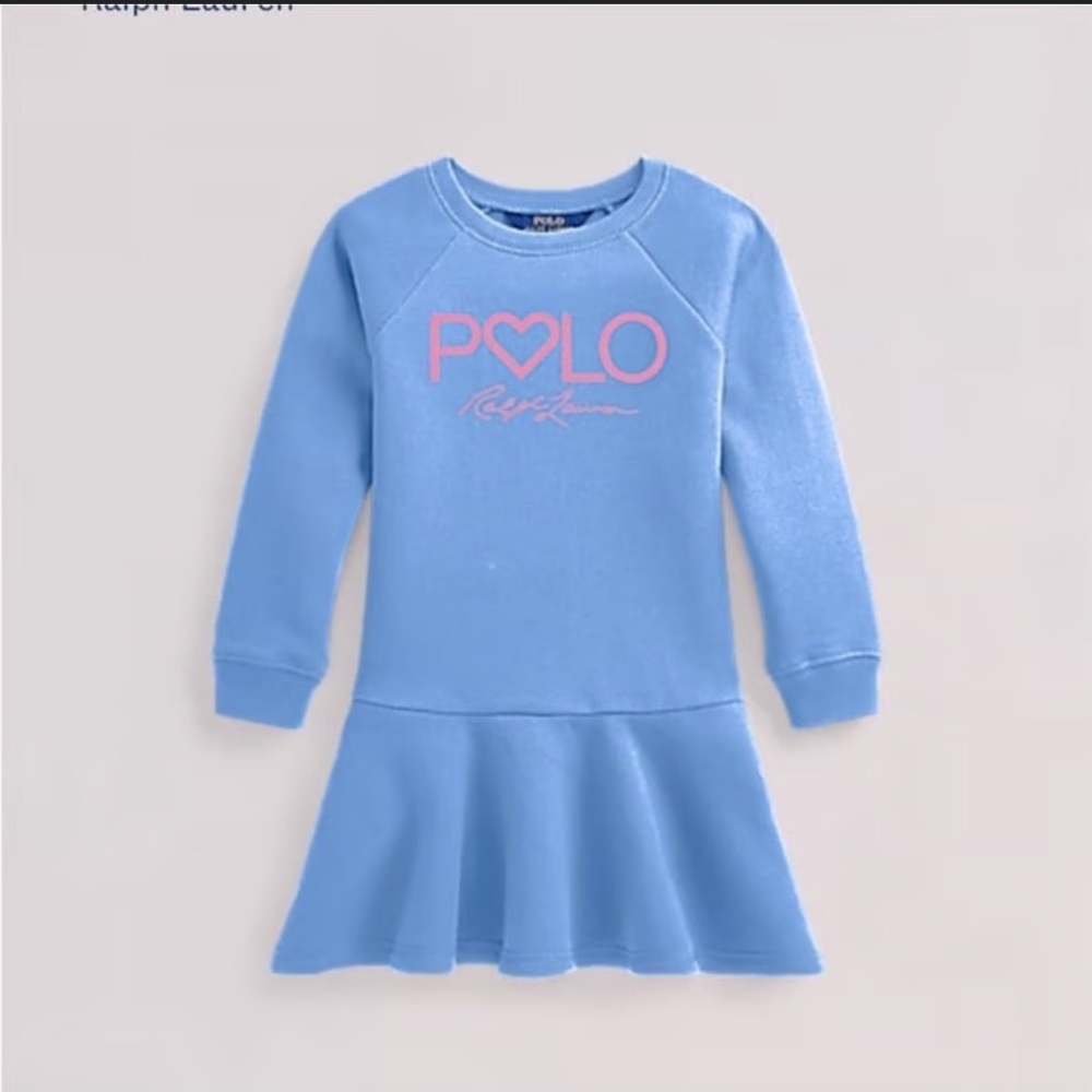 Polo Ralph Lauren - Girl’s Fleece Blue Dress - Size 2/2T